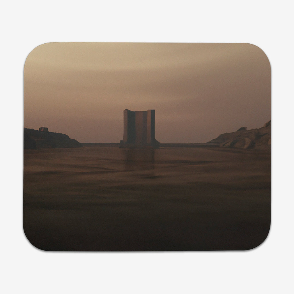 Tower Beyond The Mist Mousepad - DALL-E By Open AI - Mockup