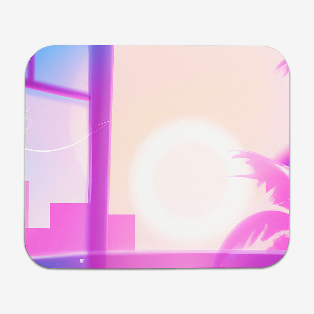 Tropical Sunrise Mousepad - DALL-E By Open AI - Mockup