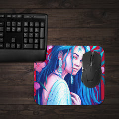 Woman In The Flowers Mousepad - DALL-E By Open AI - Lifestyle