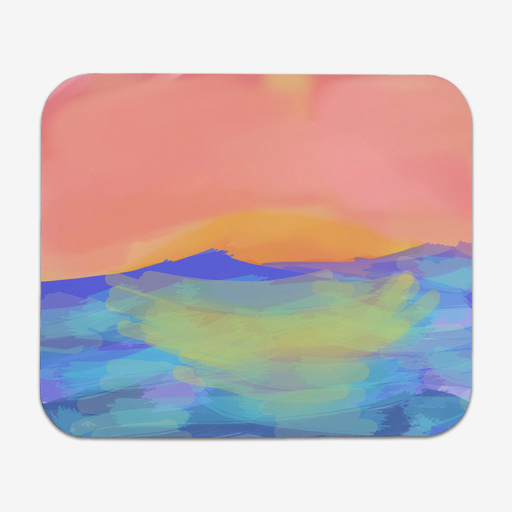 Watercolor Sunset Mousepad - Derek Shaffer - Mockup