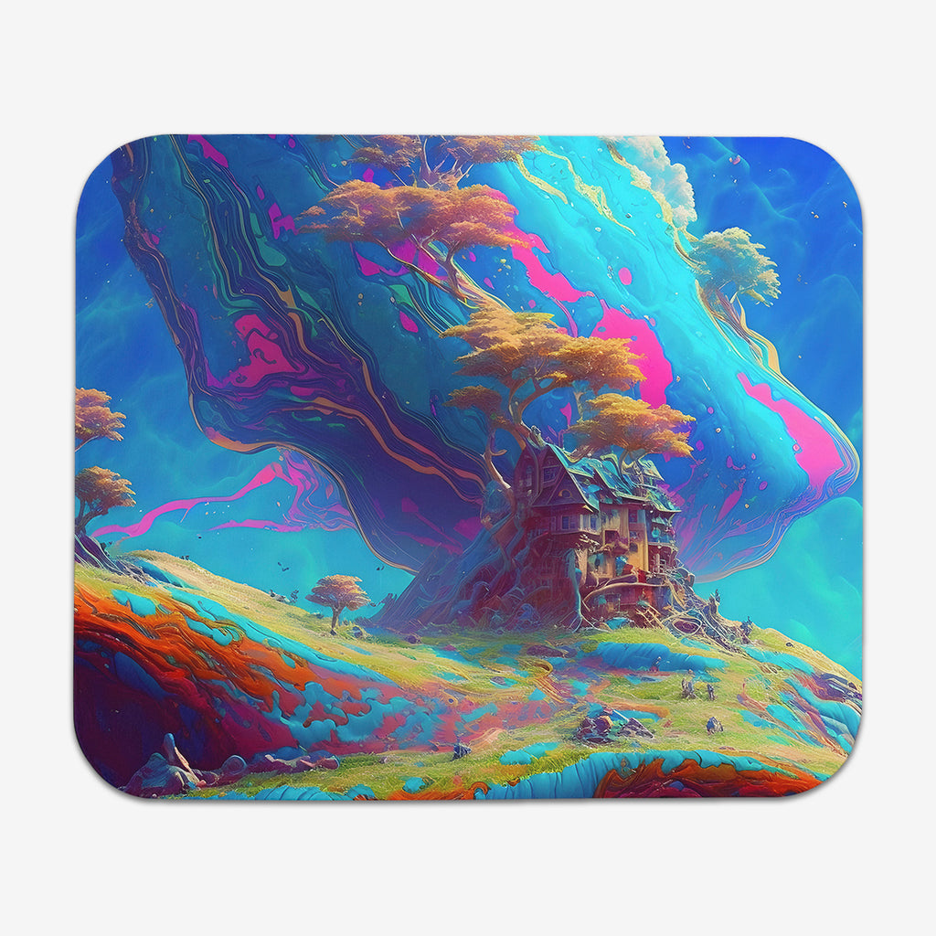 Colorful Treehouse Landscape Mousepad