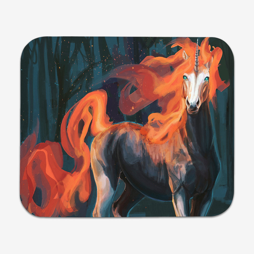 Fire Unicorn Mousepad - Fleeting Ember - Mockup