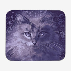 Purple Cat Mousepad - Fleeting Ember - Mockup