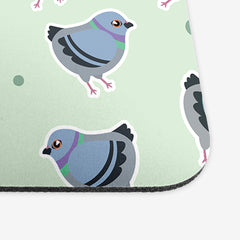 City Birds Mousepad - Hannah Dowell - Corner - Green
