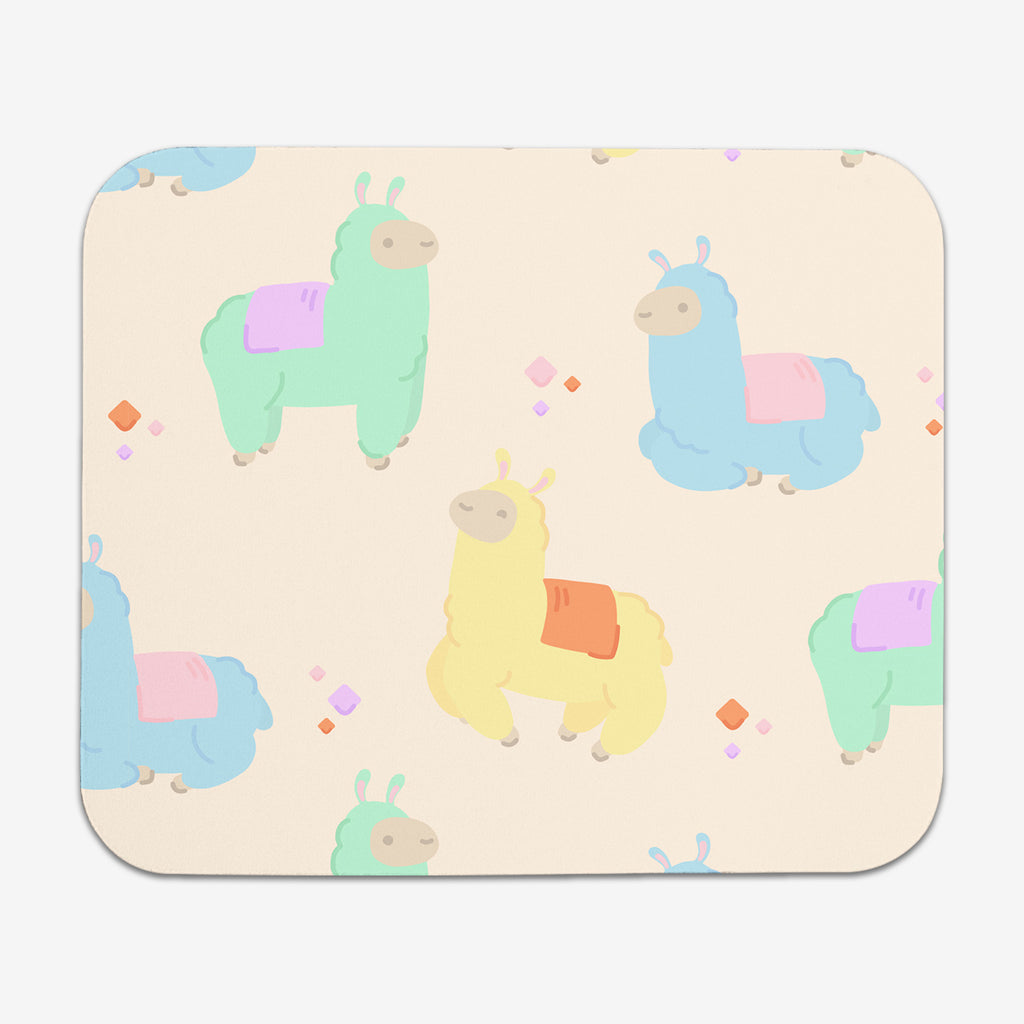 Cotton Candy Llamas Mousepad