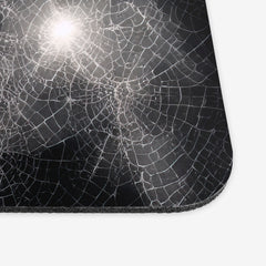 Cracks In Spiderweb AI Space Mousepad - Inked Gaming - AI - Corner 