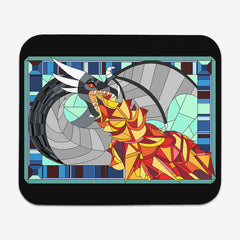 Fire Breathing Glass Dragon Mousepad - Inked Gaming - HD - Mockup - Black