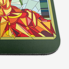 Fire Breathing Glass Dragon Mousepad - Inked Gaming - HD - Corner - Green