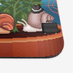 Pixel Espionage Snails Mousepad - Inked Gaming - Corner
