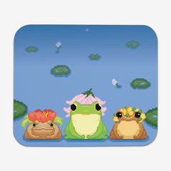 Pixel Frogs In Hats Mousepad - Inked Gaming - LL - Mockup
