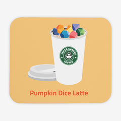 Pumpkin Dice Latte Mousepad - Inked Gaming - LL - Mockup - 01