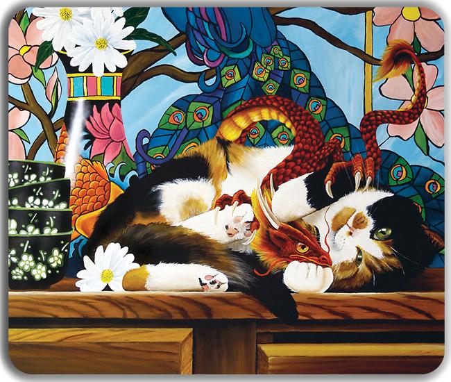 Callie The Calico Mousepad - Kari-Ann Anderson - Mockup