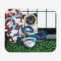 Pug And Dragon Mousepad - Kari-Ann Anderson - Mockup