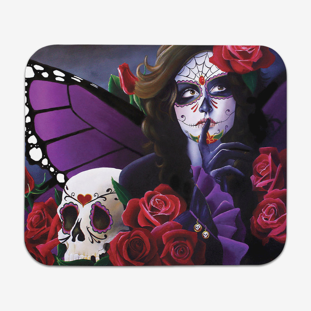 Sugar Skull Rose Garden Mousepad - Kari-Ann Anderson - Mockup