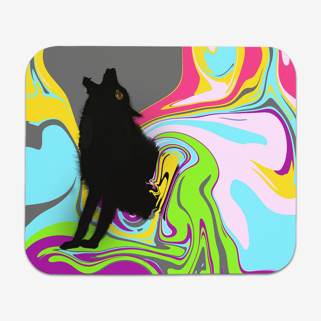Neon Wolf Mousepad - Katiria Cortes - Mockup