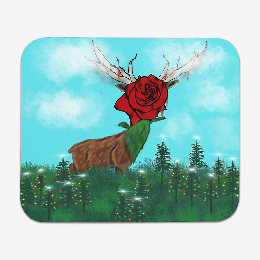 Rose Deer Mousepad - Katiria Cortes - Mockup