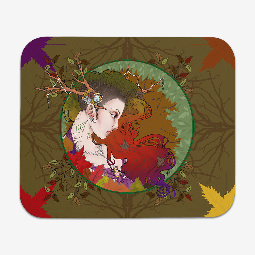 Goddess Of Autumn Mousepad - Mercedes Auman - Mockup