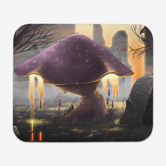 Purple Mushroom Swamp Mousepad - Mundane Massacre - Mockup