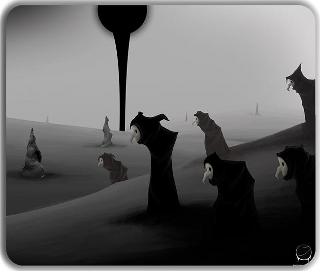 Walking Peeps Mousepad - Mundane Massacre - Mockup