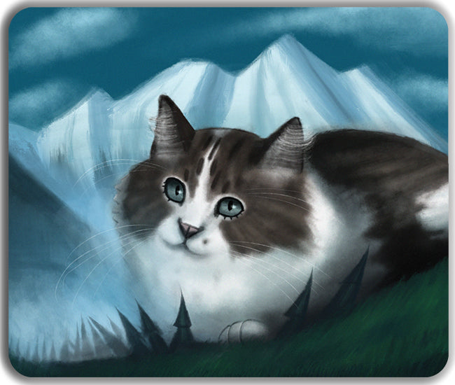 Wild Mountain Cat Mousepad - Nathan Williams - Mockup