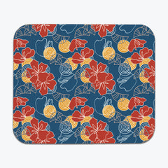 Tropical Floral Shells Mousepad