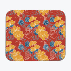 Tropical Floral Shells Mousepad