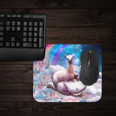 Llama Axolotl Adventure Mousepad - Random Galaxy - Lifestyle