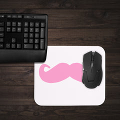 Pink Moustache Mousepad