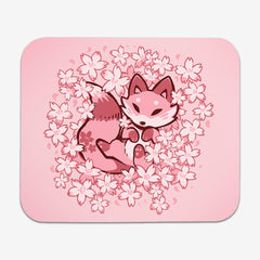 Cherry Blossom Fox Mousepad