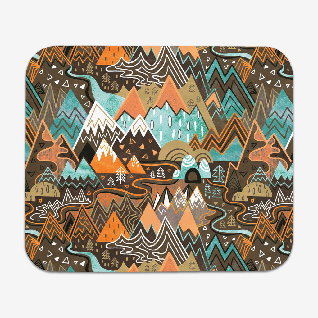 Maximalist Mountain Maze Mousepad