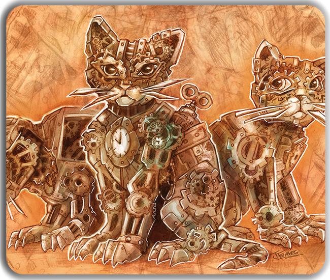 Three Kittens Mousepad - Jessica Feinberg - Mockup