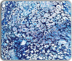 Blue Bubbles Mousepad - Jessica Torres - Mockup