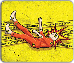 Caution Playtesting Mousepad - Jordan Poole - Mockup
