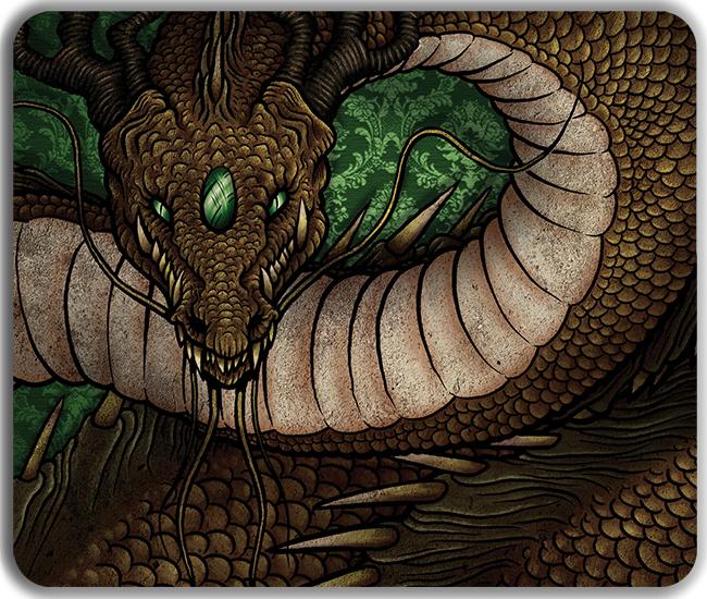 Horned Serpent Mousepad - Jordan Poole - Mockup
