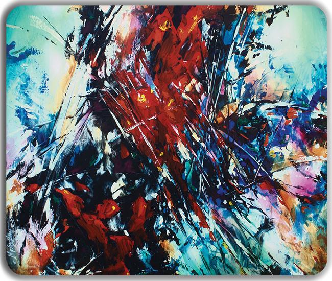 Shattered Red Mousepad - Michael Lang - Mockup