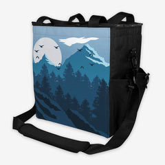 Side view of Blue Winter Forest gaming crate by Carbon Beaver.