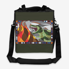 Stained Glass Dinosaur Gaming Crate - Inked Gaming - HD - Front - Green