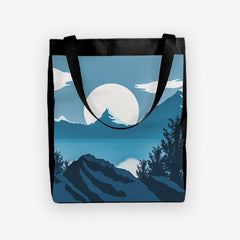 Blue Winter Mountain Day Tote - Carbon Beaver - Mockup