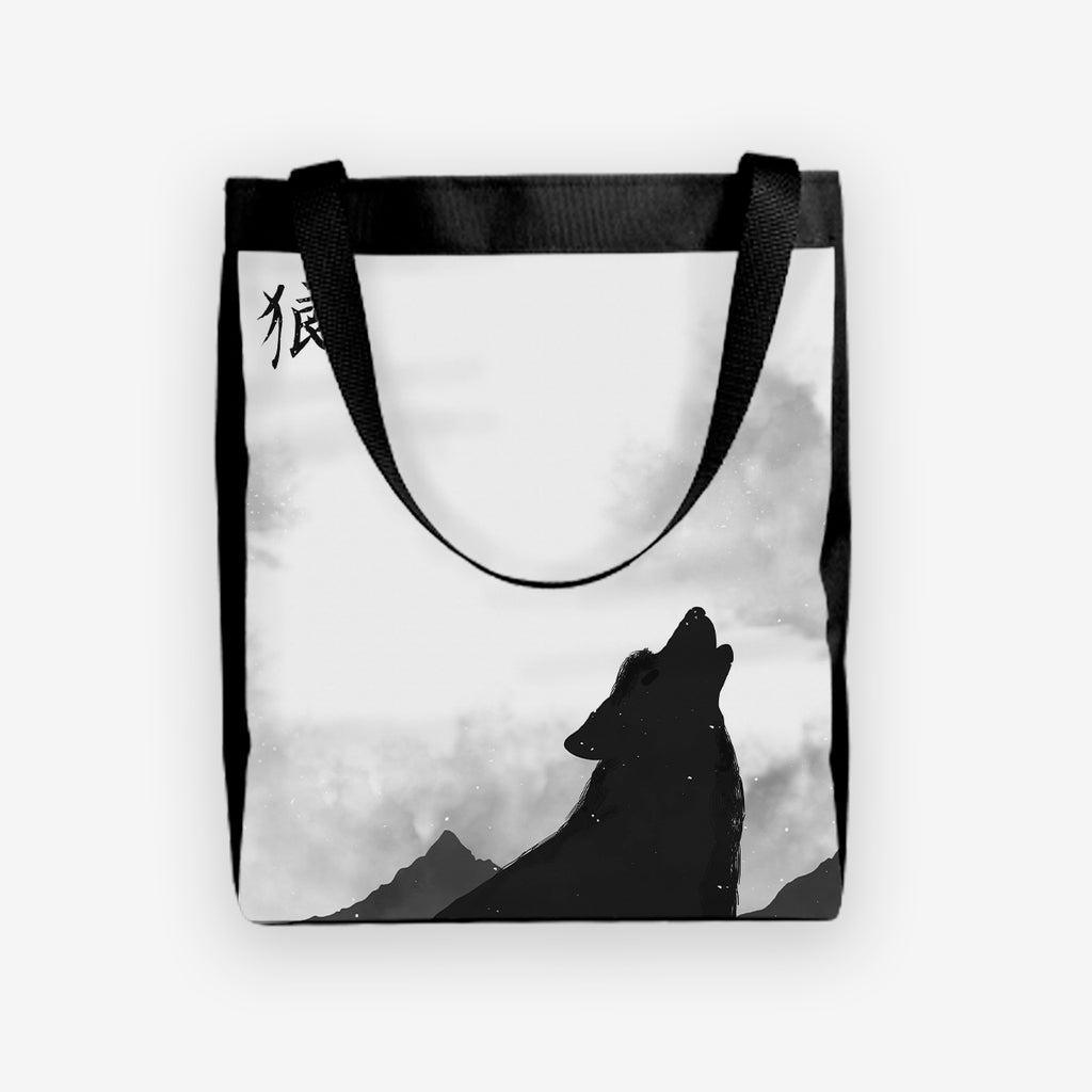 Wolf Shadow Day Tote - Carbon Beaver - Mockup - Black