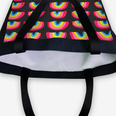 Rainbow Collection Pattern Day Tote - CatCoq - Corner  - Charcoal