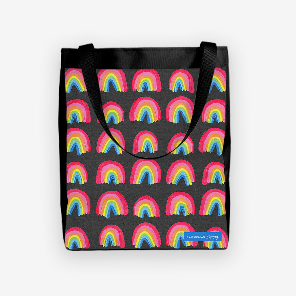 Rainbow Collection Pattern Day Tote - CatCoq - Mockup - Charcoal
