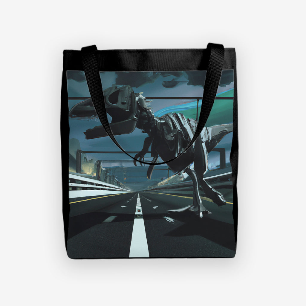 Animated Dinosaur Skeleton Day Tote - DALL-E By Open AI - Mockup