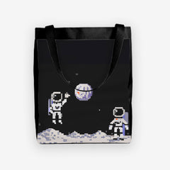 Pixel Astronauts On The Moon Day Tote - DALL-E By Open AI - Mockup