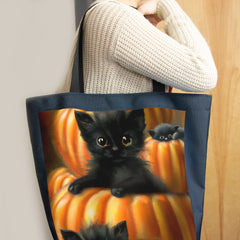 Pumpkin Kittens Day Tote - DALL-E By Open AI - Lifestyle 3