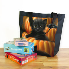 Pumpkin Kittens Day Tote - DALL-E By Open AI - Lifestyle