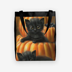 Pumpkin Kittens Day Tote - DALL-E By Open AI - Mockup
