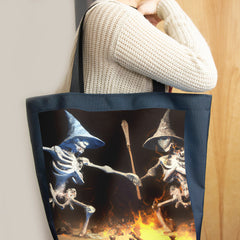 Skeleton Wizards Day Tote - DALL-E By Open AI - Mockup - Lifestyle 3
