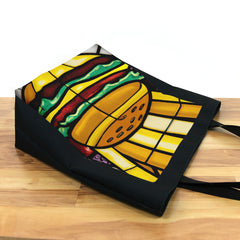 Stained Glass Burger and Fries Day Tote - DALL-E By Open AI - Lifestyle