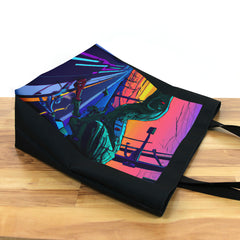 Vaporwave Robot Dinosaur Day Tote - DALL-E By Open AI - Lifestyle