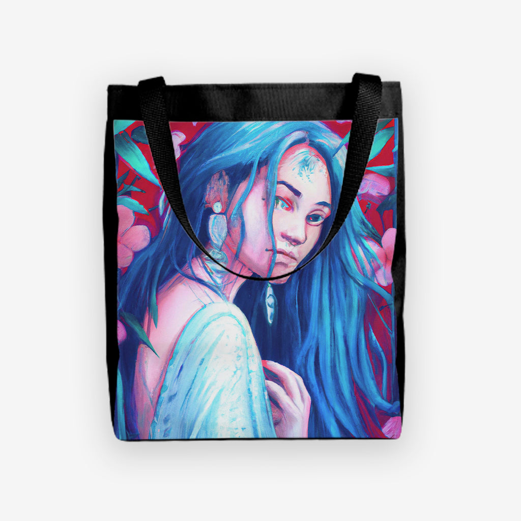 Woman In The Flowers Day Tote - DALL-E By Open AI - Mockup